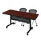 Kobe Rectangle FlipTop Table, 72" W, 29" H, Laminate Top, Cherry MKFTM7230CH23BK - alternate 1